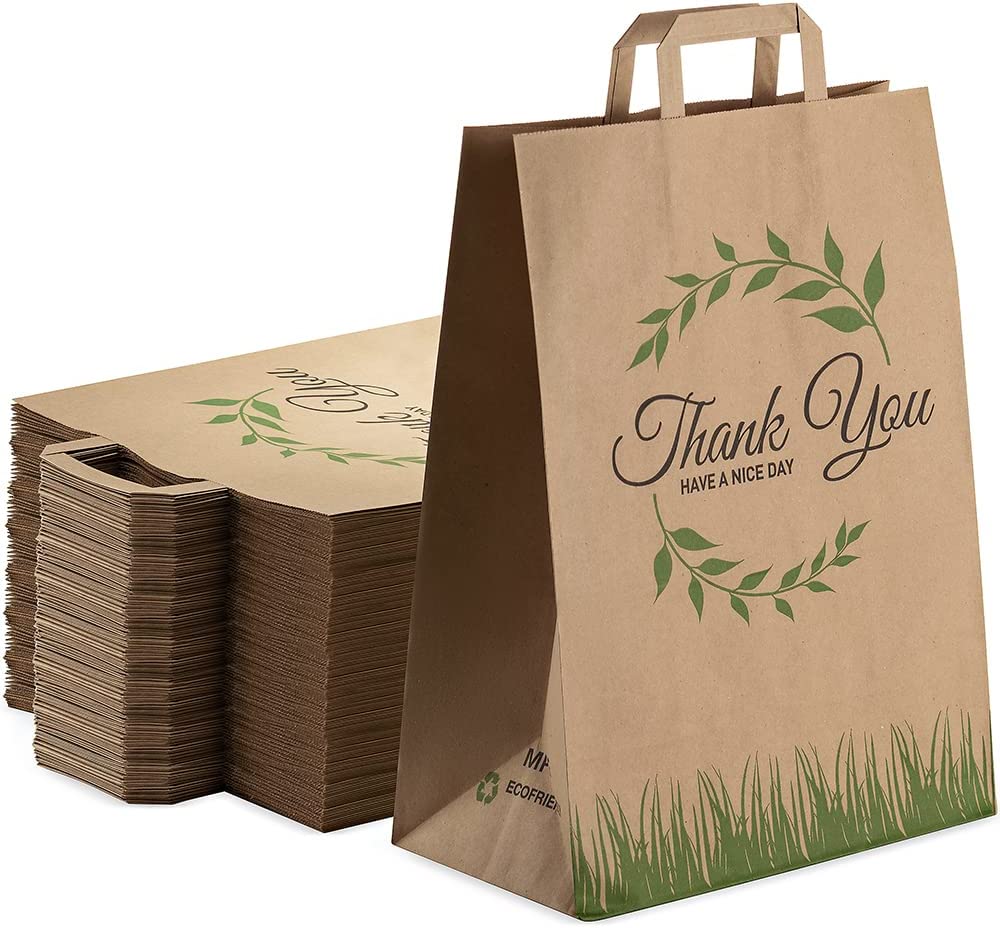 Kraft Brown Paper Grocery Bags