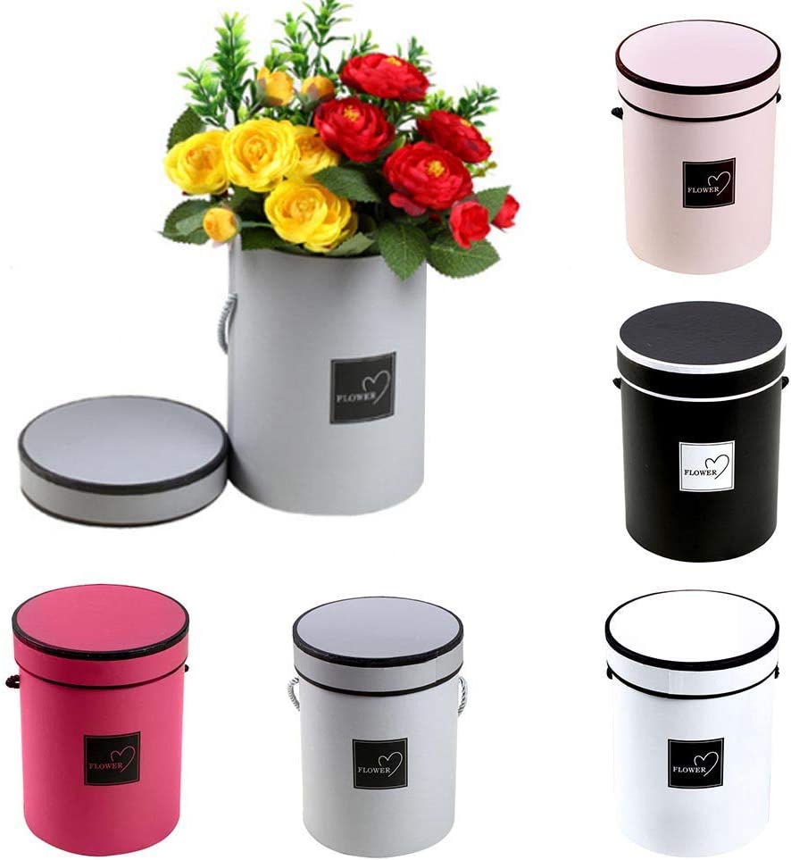 Round Flower Paper Boxes with Lid