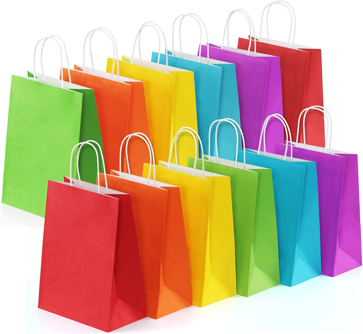 Kraft Paper Rainbow Bags with Handle