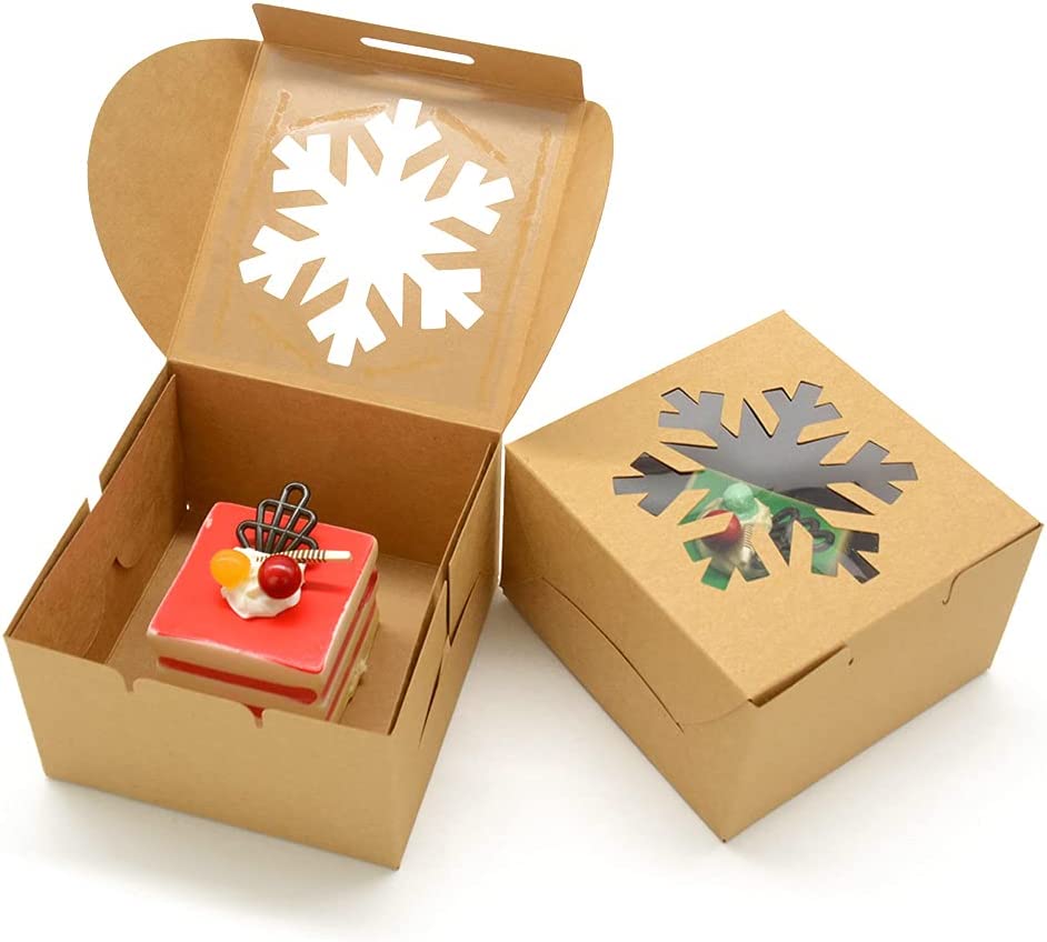 Bakery Boxes with Window Snowflake