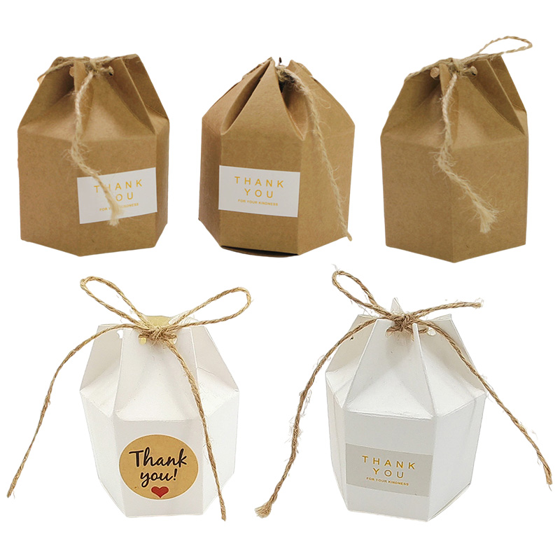 Kraft Paper Hexagon Candy Box