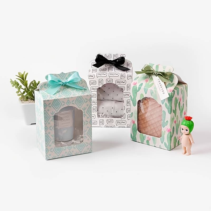 Folded Pvc With Transparent Window Gift Box