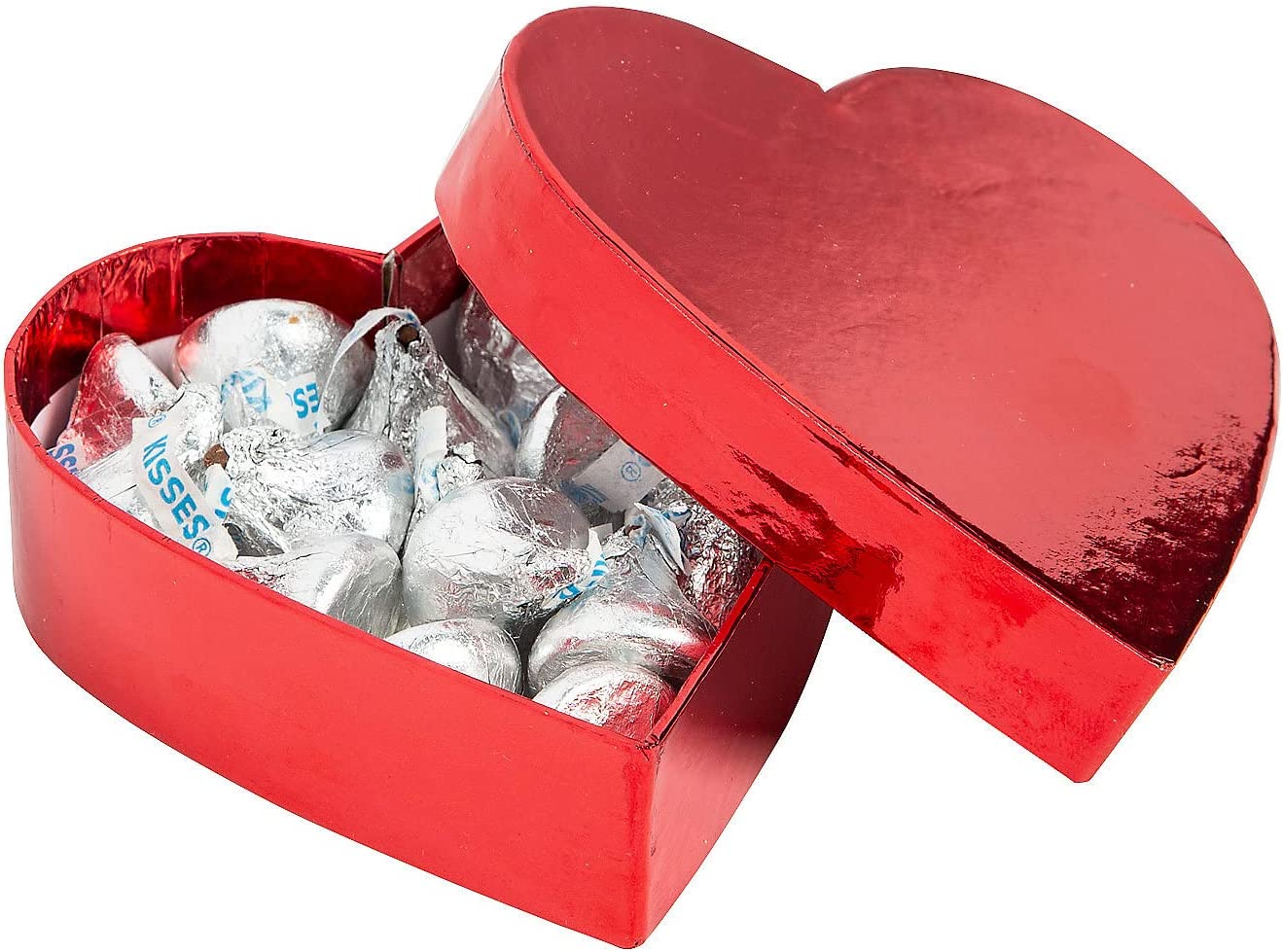 Red Heart-Shaped Favor Boxes