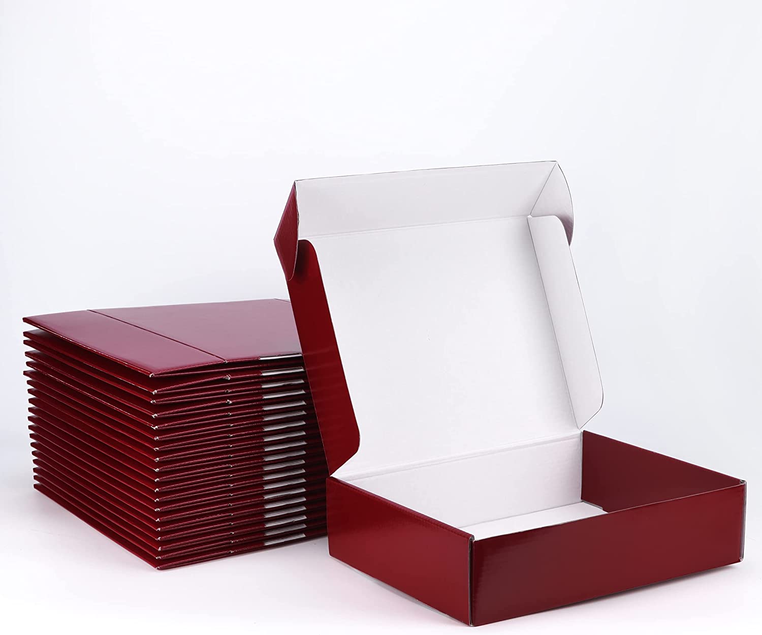 Red Corrugated Cardboard Mailing Gift Wrap Boxes