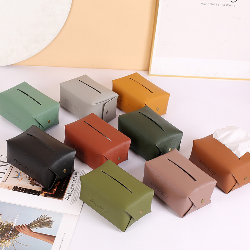 Leather Tissue Box Cover