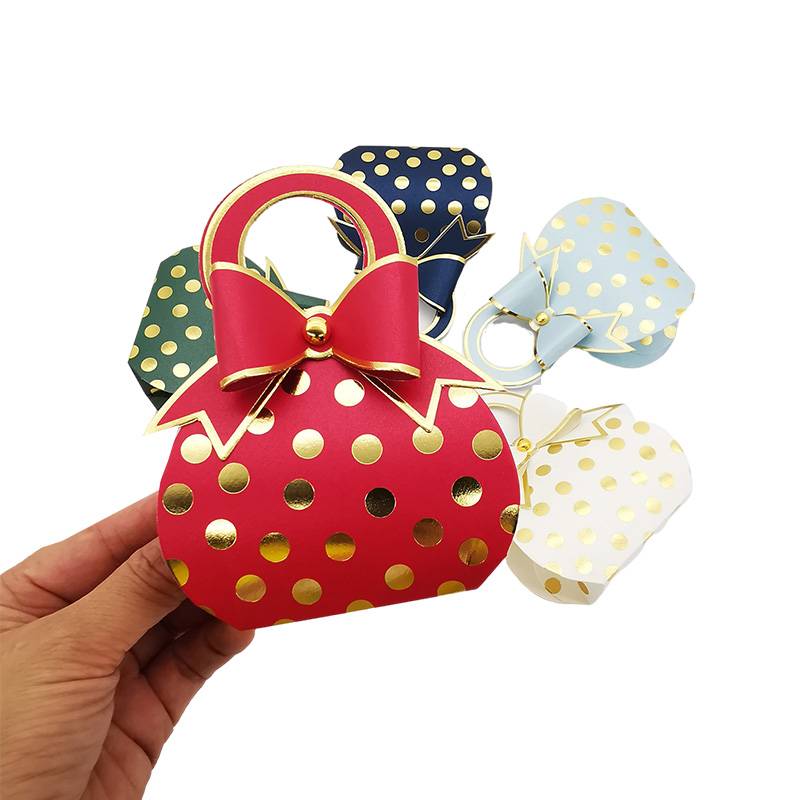 Glossy Polka Dot Pattern Bags With Bows